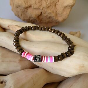 🔴 5 for $10 ONE Vintage Style Bohemian Wooden Beaded Stacking Bracelet